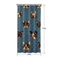 thumbnail image 5 of French Bulldogs Blue Shower Curtain 36"x72" ,Bathroom Decorative Shower Curtains Set with 12 Hooks,Modern Waterproof Washable Shower Curtain, 5 of 6