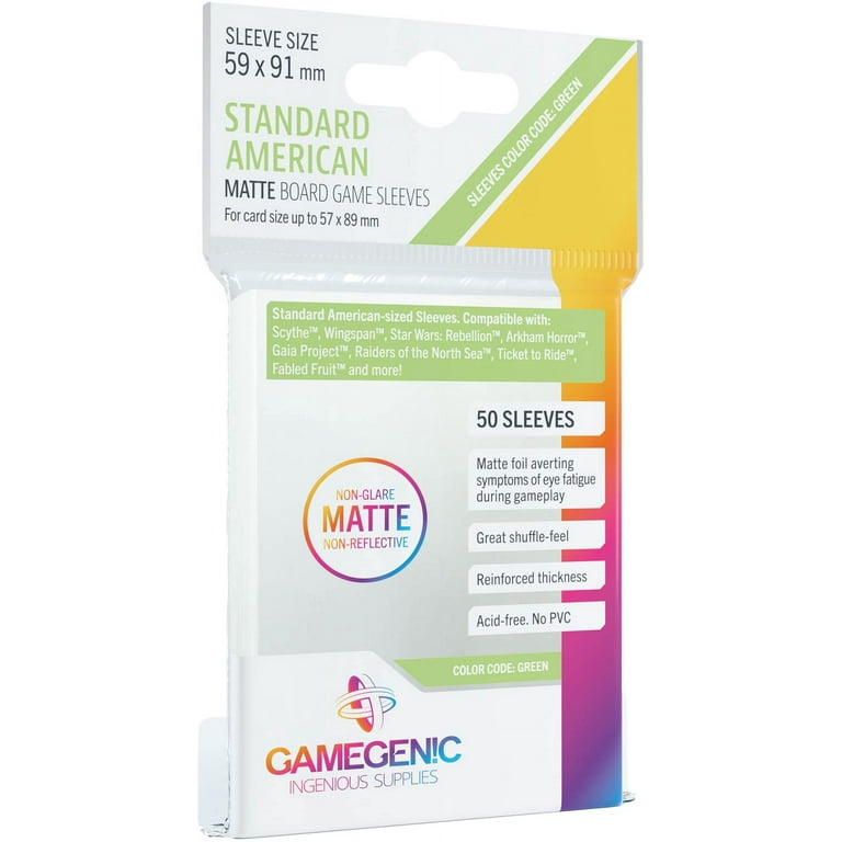 gamegenic card sleeves green 100 x Green Matte Prime Sleeves 63.5mm x 88mm (Gamegenic) produced by Gamegenic