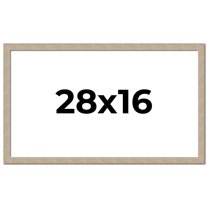 28x16 Frame Grey Solid Wood Picture Frame Width 1 Inches | Interior Frame Depth 0.5 Inches |