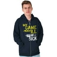 thumbnail image 4 of My Game is Ill Funny Gaming Attitude Men's Big & Tall Graphic Zip Up Hoodie Brisco Brands 2X, 4 of 5