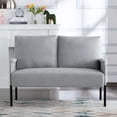 thumbnail image 3 of BSHTI Linen Blend Upholstery Loveseat Couch,2 Seating,Metal Frame,High-density Fam Seat Loveseat,Well in Apartments or Rooms with Limited Space(Light Gray), 3 of 17