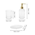 thumbnail image 2 of Unique Bargains 1 Set Reusable Vertical Stripes Bathroom Accessories Kit Clear Glass, 2 of 4