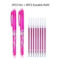 thumbnail image 1 of 12 Color 0.7mm Blue Black Ink Gel Pen Erasable Refill Rod set Erasable Pen Washable Handle School Writing Stationery Gel Ink Pen Rose 2Pen-8 Refill, 1 of 1
