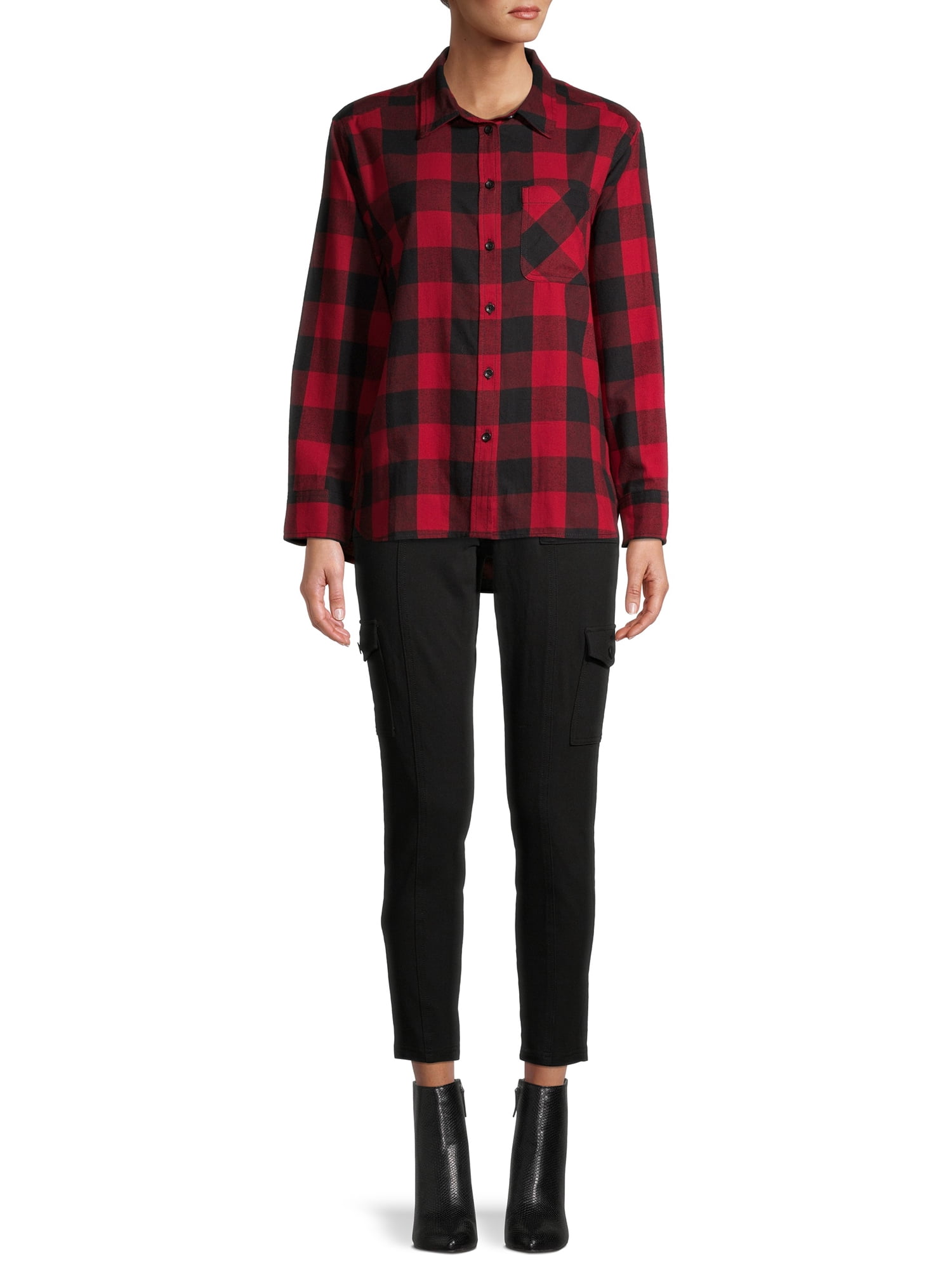 Time and Tru Women's Plaid Top