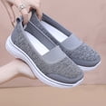 thumbnail image 6 of ibiyuan Orthopedic Shoes for Women Knit Upper Embroidery Walking Shoes for Women Arch Support Walking Anti-Skid Womens Walking Sneakers Classic Hands Free Platform Mary Janes Pull-On Shoes, 6 of 9