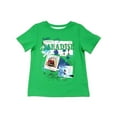 thumbnail image 2 of Kidsy Garçons Surf Paradis Graphique Imprimé T-shirt en Coton Péruvien & 8211; Manches Courtes, Col Rond, Pomme, 6, 2 of 3