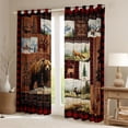 thumbnail image 2 of Feelyou 3D Rustic Bear Black Out Curtains, Hippie Tribal Aztec Curtains Pack of 2 (42x63 Each), Western Farmhouse Animal Bedroom Curtains, Living Room Curtains Decor, 2 of 6