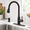 Bronze, variant on Black Matte Touchless Kitchen Faucet With Sensor, Soap Dispenser, And 3 Spray Modes