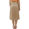 thumbnail image 4 of Amazhiyu Womens Pure Linen Summer Beach Midi Side Wrap Slit Skirt Causal, 4 of 6