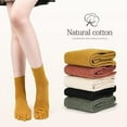 thumbnail image 3 of 5-Pairs Toe Socks for Women, Cotton Athletic Running Women's Toe Socks 5 Fingers, Colored Cute Comfort, 3 of 6