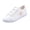 White_001, variant on Women's Frayed Raw Edge Canvas Sneakers Lace Up Patch Decor Lightweight Flat Non Slip Casual Daily Walking Footwear Blue 6.5（EU-37）