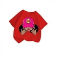thumbnail image 1 of FhsagQ T-Shirt Graphique Mignon à Col Rond et Manches Courtes pour Filles, Été, Décontracté, Taille 7/8, Rouge, 5-6 Ans, 1 of 3