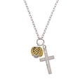 thumbnail image 2 of Delight Jewelry Goldtone Large Rope with Cross Spinner I Have Plans for You Engraved Cross Zoey Necklace, 28", 2 of 4