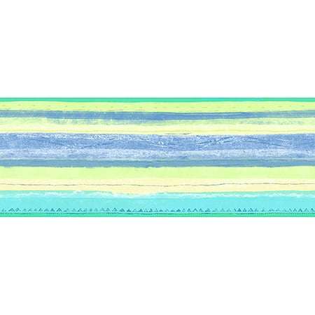 Blue Mountain Multi Stripe Wallpaper Border Pastel Green Blue Mountain Multi Stripe Wallpaper Border Pastel Green Yellow