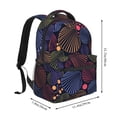 thumbnail image 2 of Haiem Colorful Shells Printed School Backpack,Casual Travel Lightweight Backpack,Durable Comfortable Multifunctional Backpack,Laptop Backpack, 2 of 5