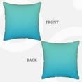 thumbnail image 3 of Xecao Teal Turquoise Print Soft Velvet Decorative Throw Pillow Covers, Square Cushion Cases for Bed, Sofa, Living Room, Car, and Indoor Outdoor Use-18"x18", 3 of 8