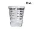 thumbnail image 4 of Naiovety Vaso medidor de vidrio para chupitos, tazas líquidas de onzas pesadas, herramientas para hornear, resistente al calor, transparente, Juegos de servir café y té Negro/45ml, 4 of 6
