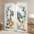 thumbnail image 2 of Manfei Wild Animal Turtle Blackout Curtains Set of 2 (52x84 Each),Zebra Lions Giraffe Window Curtains,Cute Zoo Animal Curtains and Drapes For Girls Kids,Breathable Home Decor, 2 of 6
