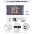 thumbnail image 2 of 4th of July RV Awning Sun Shade Screen 9'X15.3' Patriotic American Flag Mesh Sunscreen Floral Vase Star Freedom Awning Shade Screen with Zipper UV Blocker Completed Kits for RV Motorhome Camper, 2 of 7