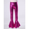 thumbnail image 3 of YEAHDOR Kids Girls Jazz Hip Hop Dance Pants Loose Bootcut Bell Bottoms Gymnastics Yoga Sweatpants Hot Pink 8, 3 of 5