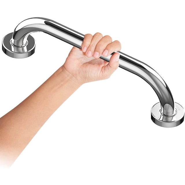 Barra de Apoyo para Inodoro Barra de Apoyo para Baño de Acero Inoxidable Cromado de 30 cm, Manija de Ducha, Manija de Baño, Barras de Apoyo para Baño