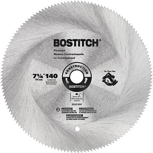 Bostitch BSA3140M 71/4 in. 140 Tooth Hollow Ground Plywood Blade