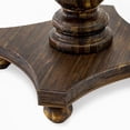 thumbnail image 4 of HomeStock Rustic Refinement Round Dining Table With Pedestal, Rubberwood Construction Table, 48-Inch Table Top, Elegant and Compact Dining Table for Kitchen and Dining Rooms-Color:Distressed Jacobean,, 4 of 5