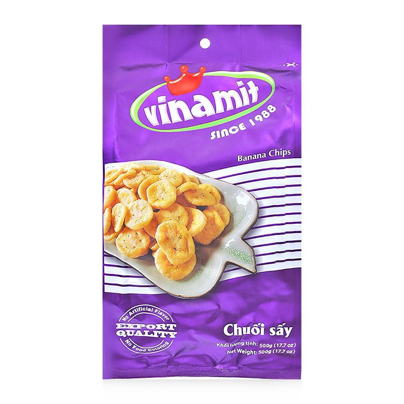 Vinamit Vietnam Banana Chips High Quality Food 500 gram