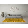 thumbnail image 3 of Ahgly Company Indoor Square Abstract Yellow Modern Area Rugs, 7' Square, 3 of 4