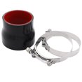 thumbnail image 4 of Acoplador Reductor De Silicona Negro Recto De 3 A 3-1/2 Pulgadas De Diámetro Interior Con 2 Abrazaderas Con Perno En T 4 Capas De Refuerzo De Poliéster Tubo Turbo De Alto Nivel Adecuado, 4 of 5