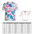 thumbnail image 2 of Flamingo Pattern Women's T-Shirt Short Sleeve T Shirts Tops Tee Ladies Loose T, 2 of 6