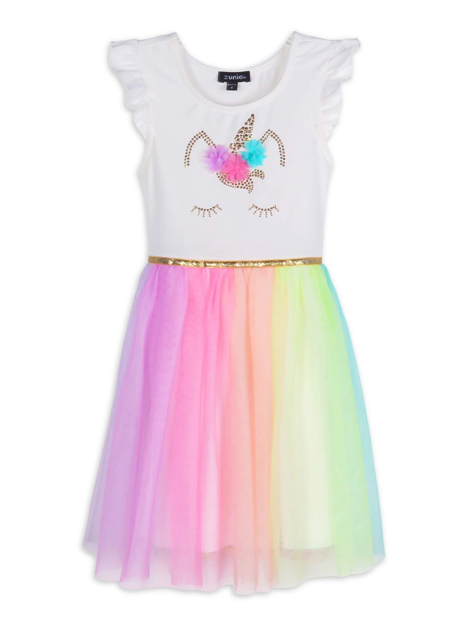 Zunie Girls Flutter Sleeve Graphic Tutu Dress, Sizes 4-6x - Walmart.com
