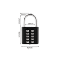 thumbnail image 5 of 3pcs Code Padlock 3 Digit Combination Padlock Small Padlock Keyless Combination Lock Code Padlock Code Locker Luggage Lock Suitable for Lockers, Garages, Gates, Schools(Black), 5 of 5