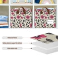 thumbnail image 4 of Yayeee Foldable Storage Basket for Shelves with Handles Waterproof Cloth Bins, Pink Flowers, 4 of 7