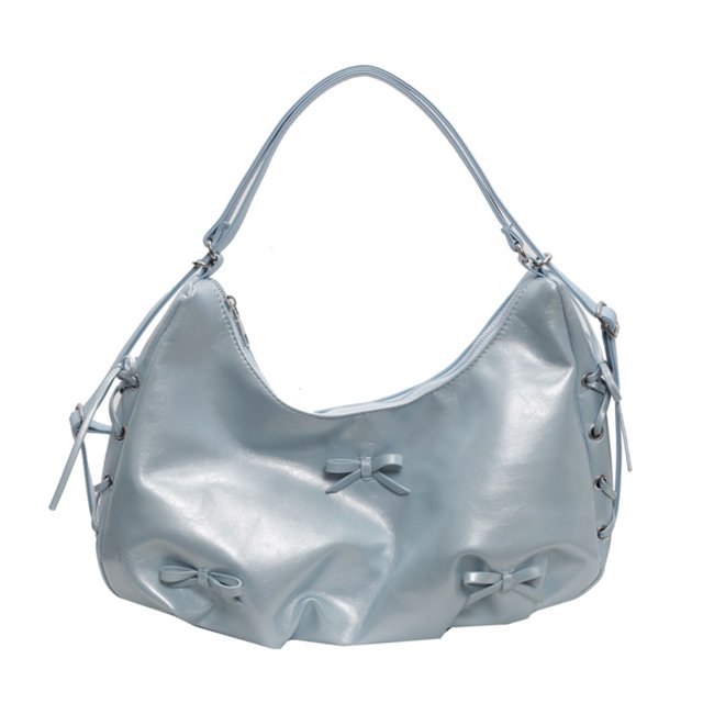 Bolso Hombro Cuero PU para Mujer Cruzado Con Lazo Media