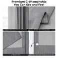 thumbnail image 4 of HPD Half Price Drapes Blazer Grey Grommet Faux Linen Room Darkening Curtains for Bedroom & Living Room Curtains (1 Panel), Door & Window Curtains 96 inches long, 50W X 96L, 4 of 8