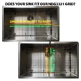 thumbnail image 2 of Sink Protector and Kitchen Sink Bottom Grid NDG3321, 304 Premium Stainless Steel, dim 29 11/16" x 15 11/16", 2 of 6