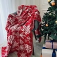 thumbnail image 2 of WEGFTDUOP Christmas Decoration Knitted Christmas Blankets Decorative Blankets Living Room Sofa Blankets Cover Blankets Lap Blankets Winter Thickened Blankets Bedding Holiday Products, 2 of 4