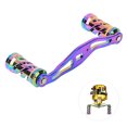 thumbnail image 2 of Carrete de pesca Baitcaster metálico de 85 mm con doble brazo basculante, perilla de potencia y detalles coloridos, 2 of 8