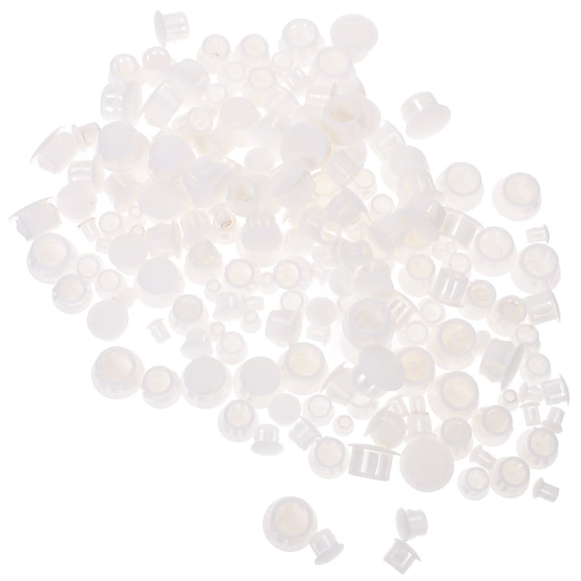MasteelfCA 200 Pcs Bouchons de Trous de Verrouillage en Plastique Bouchons de Trous de Meubles Ronds