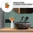 thumbnail image 2 of Hemoton  2 Pcs Delicate Peony Bouquets Decors Vine Faux Plants Bridesmaid Orange, 2 of 8