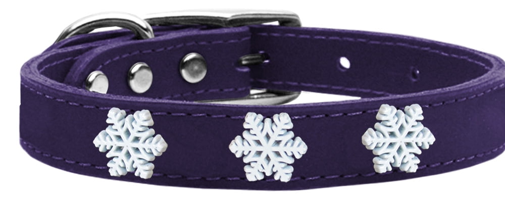 Snowflake Purple Dog Collar