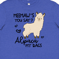 thumbnail image 4 of Inktastic Meemaw's You Say Alpaca My Bags Youth T-Shirt, 4 of 5