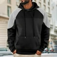 thumbnail image 2 of TANYSU Men's Casual Loose Colorblocked Hooded Sweatshirt Leisure Male Pullover Long Sleeve Tops Sports Athletic Dailywear, 2 of 4