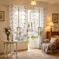 thumbnail image 5 of Rod Pocket Scalloped Floral Embroidered Sheer Curtain,Tie Up Light Filtering Balloon Window Drape for Bedroom,Living Room,Kitchen,Cafe Decor, 5 of 6