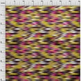 thumbnail image 3 of oneOone Georgette Viscose Yellow Fabric Chevron Ikat Craft Projects Decor Fabric Printed By The Yard 42 Inch Wide, 3 of 4