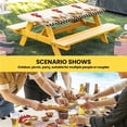 thumbnail image 6 of Sunflowers Rooster Table Cloths for 6 Foot Rectangle Tables, Farmhouse Vintage Black White Plaid Patio Waterproof Elastic Fitted Tablecloths, Washable Rectangular Table Cover for Camping, 6 of 8