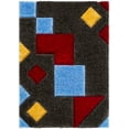 thumbnail image 2 of Well Woven San Francisco Teahupo Modern Geometric Shag Black 2'7" x 9'10" Runner 3D Textured Area Rug, 2 of 7