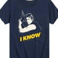 thumbnail image 3 of Star Wars - Valentine Han Solo I Know - Toddler And Youth Short Sleeve Graphic T-Shirt, 3 of 5