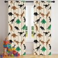 thumbnail image 5 of Blackout Kids Curtains,Beige Cartoon Dinosaurs Silhouettes Pattern Childrens Insulated Curtains Set Of 2,Bedroom Essentials,Toddler Room Decor 42"x84", 5 of 5